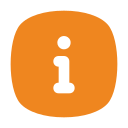 Informations Icon in der Farbe Orange